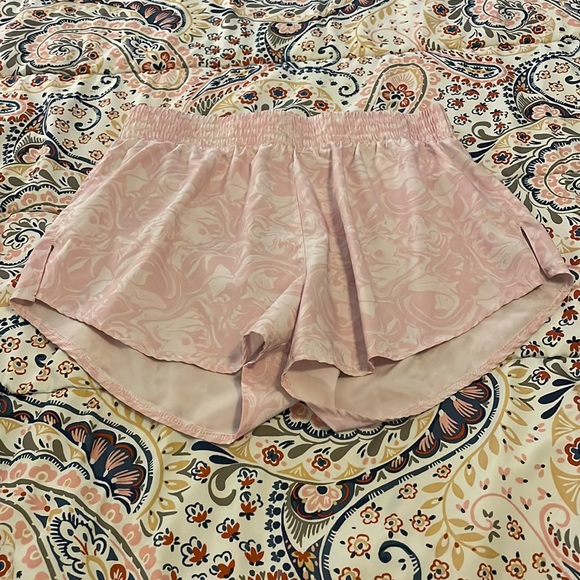 pink with spirals asics shorts - Picture 1 of 1